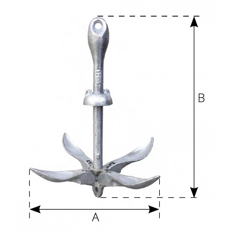 Ancora SeaChoice Deluxe 10 Kg - Ancoraggio A Lama Larga Per Barche 35-39 Piedi - Modello SCP41750 - 4
