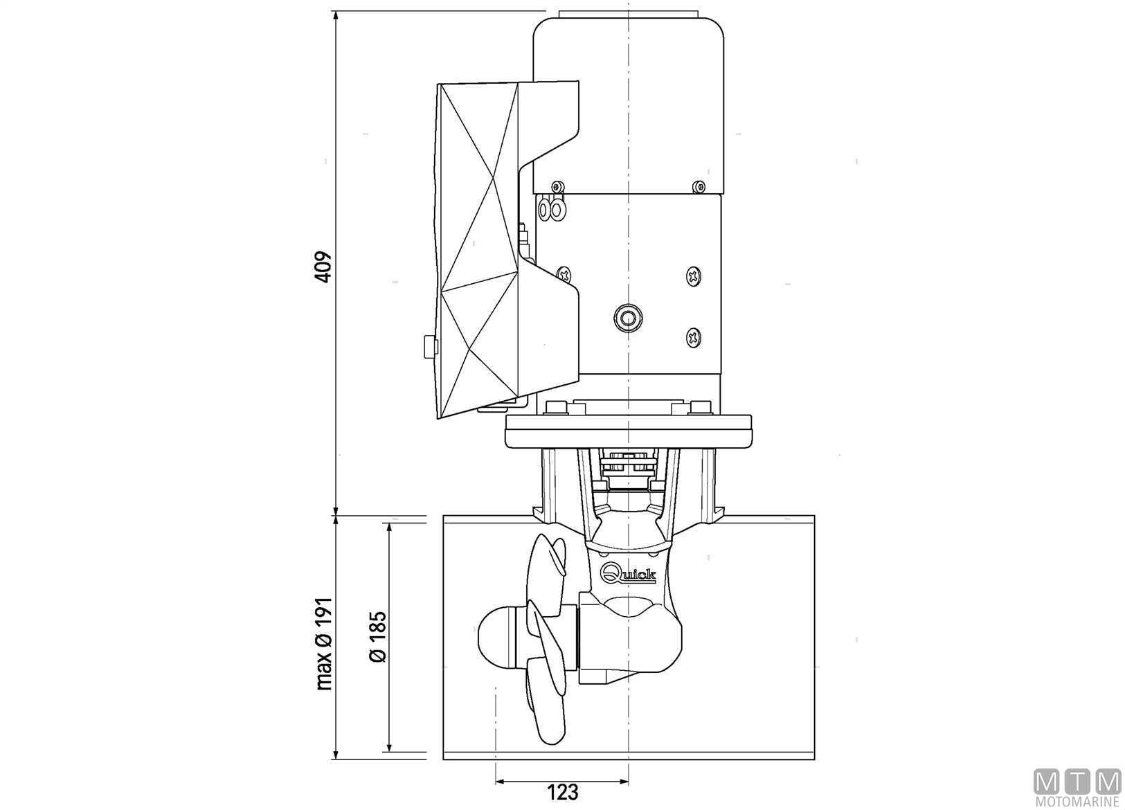 Bow propeller quick btq185-75 24v - Eliche di Manovra Quick - MTO ...