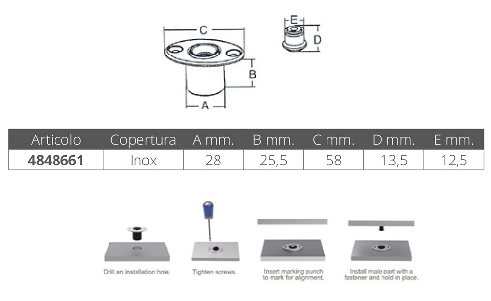 Ricambi Barche Yacht Chiusure Portello Barca In Plastica Bianca - Fermo A Scatto Da 6cm Per Camper E Yacht Fermo Portellone Bianco 6cm