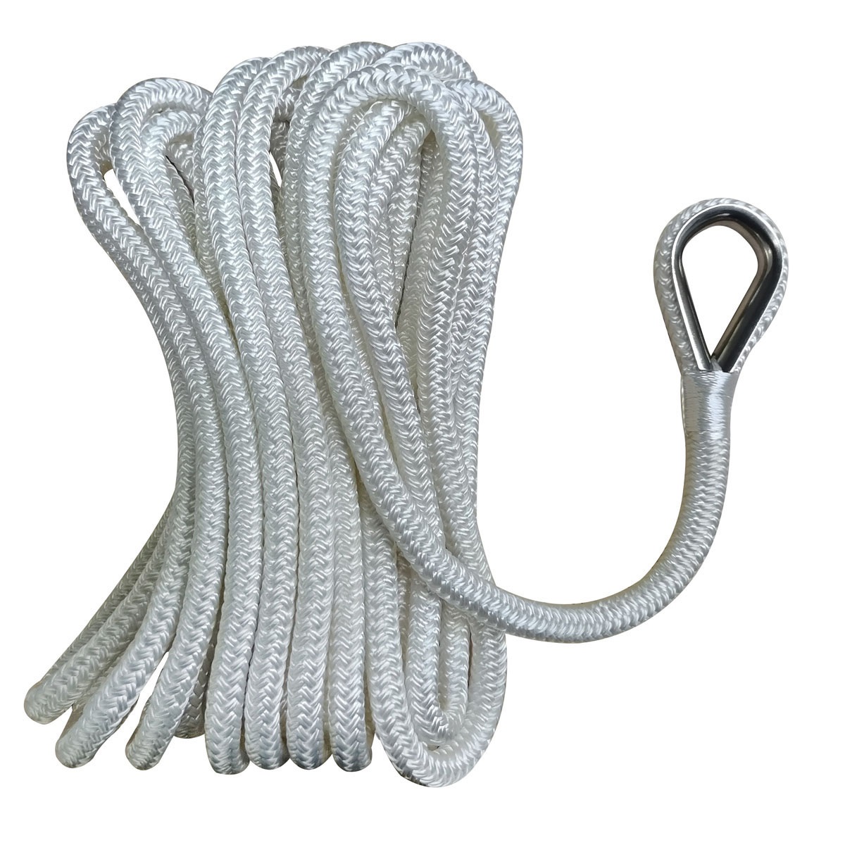 Cima Di Ormeggio OSCULATI Impiombata Con Redancia - 14mm X 9m - Doppia Treccia Poliestere Nera Per Nautica