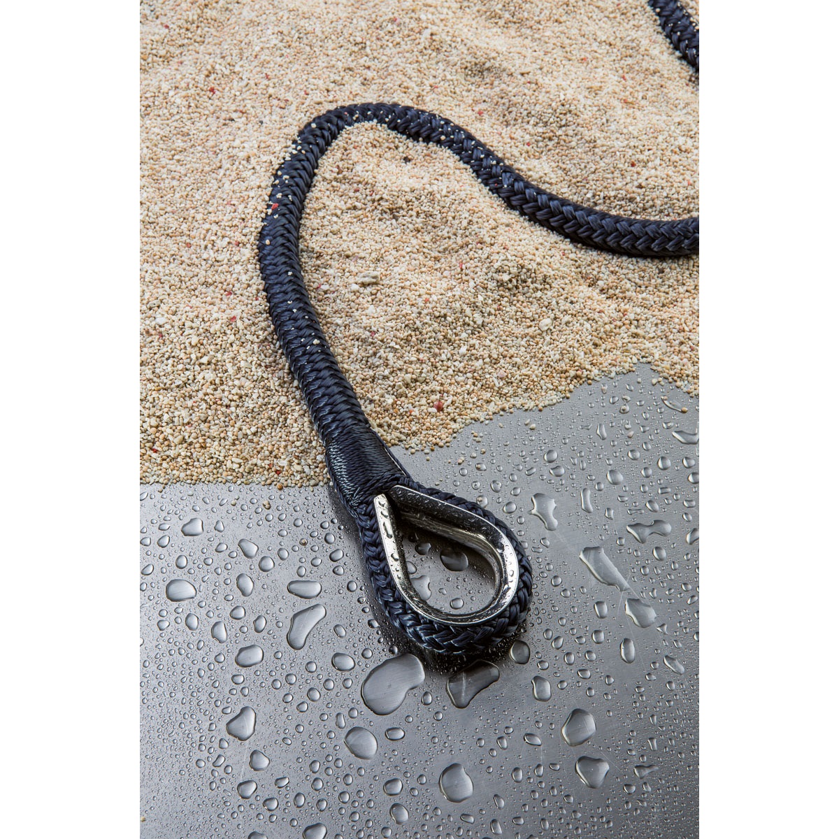 Cima Di Ormeggio OSCULATI Impiombata Con Redancia - 14mm X 9m - Doppia Treccia Poliestere Nera Per Nautica