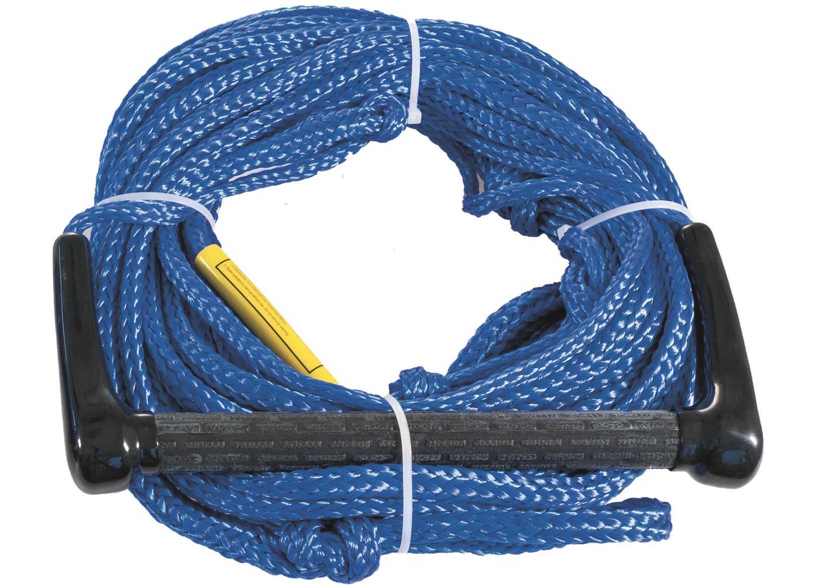 Corda Da Traino Per Sport Acquatici | 18,3m X 1,9cm | Resistenza 2721 Kg | Galleggiante Con Boa | Per Tubi Rimorchiabili Da 1 A 6 Persone | Colore Giallo/Rosso