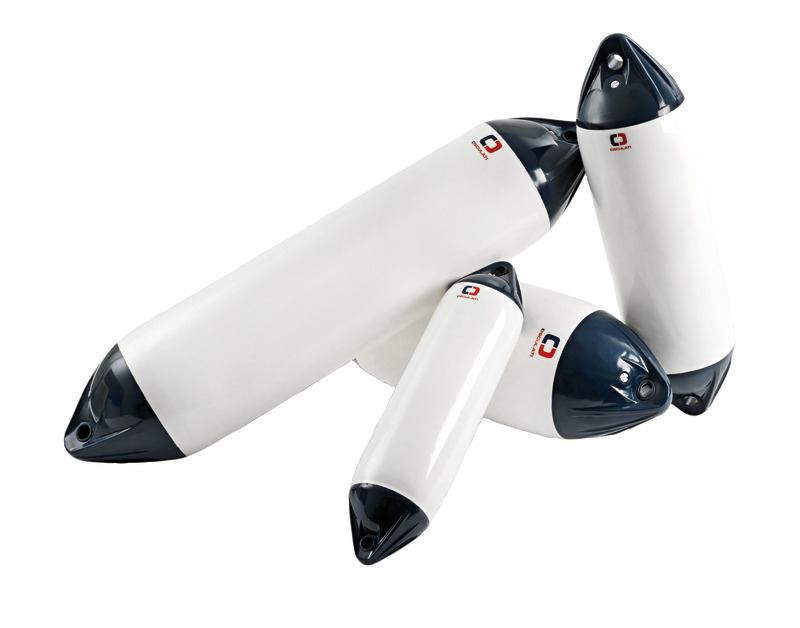 Parabordo Nautico Polyform Serie A1, Rosso | Altezza 37 Cm, Peso 1.1 Kg, Con Testata Blu
