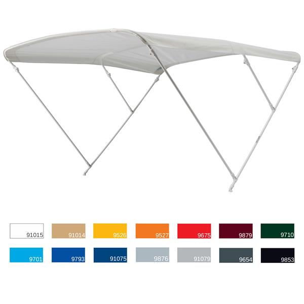 TENDALINO parasole ELEGANCE 3 archi in alluminio per barca gommone_MADE IN ITALY 