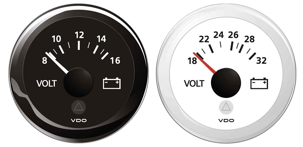 Voltmetro 8-16 12v nero - Indicatori e Strumenti VDO VIEW LINE - MTO  Nautica Store