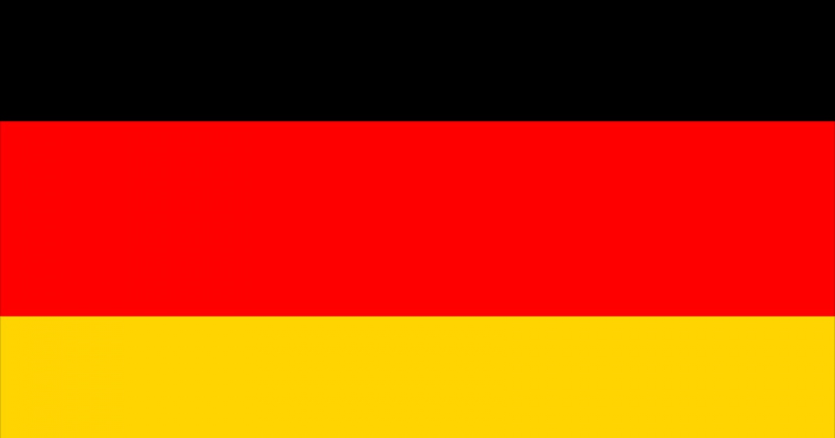 Bandiera Germania Con Stemma, 30x45 Cm, Bandiera Da Asta In Poliestere