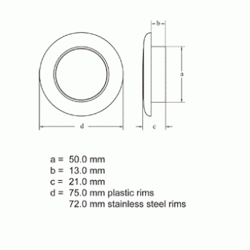 Luce a Led di Cortesia Hella Marine Slim Line Round