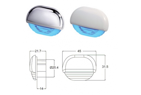 Luce a Led di Cortesia Hella Marine Easy fit