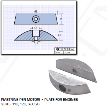 Piastrini per Motori Serie 110 120 S-B S-C