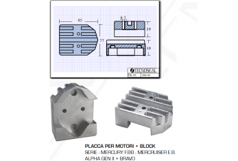 Placca per Motori Mercury Mercruiser Alpha Gen Bravo