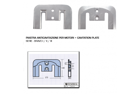 Piastra Anticavitazione per Motori Bravo I II III