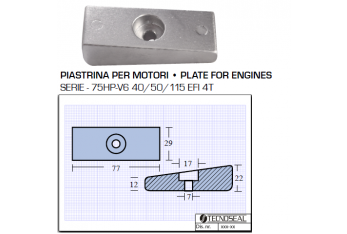 Piastrina per Motori 75HP V6 40 50 115 EFI 4T