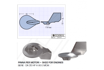 Pinna per Motori Serie da 35 HP a V6 e MCM