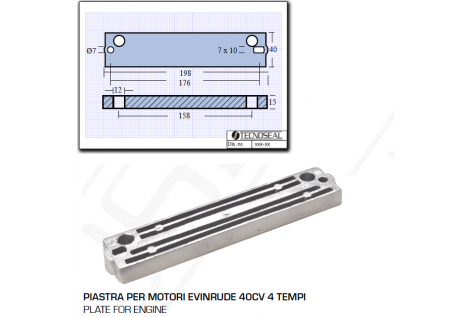 Piastra per Motori Evinrude 40CV 4 Tempi