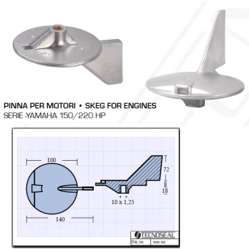 Pinna per Motori Yamaha 150 220 HP