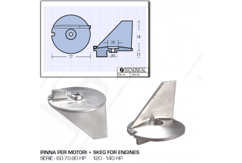 Pinna per Motori Tohatsu 60 70 90 HP 120 140 HP