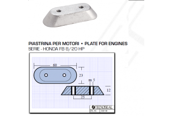 Piastrina per Motori Honda FB 8 20 HP