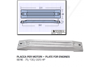 Placca per Motori Honda 75 130 225 HP