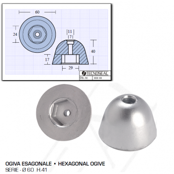 Ogiva Esagonale D 60 H 40