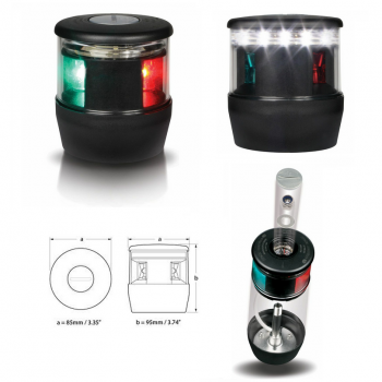 Fanale di Via Tricolore a Led con Luce di Fonda Hella Marine