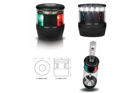 Fanale di Via Tricolore a Led con Luce di Fonda Hella Marine