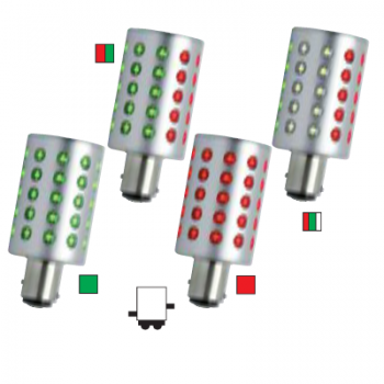 Lampadina Bipolare Stagna IP67 50 Led Ba 15D 12-24V