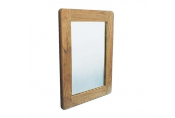 Specchio con Cornice in Vero Legno teak
