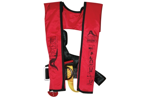 Alpha salvagente autogonfiabile, Autom., 170N, con imbrag., ISO, Adulto