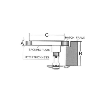 Alzapagliolo inox 316 c/chiave