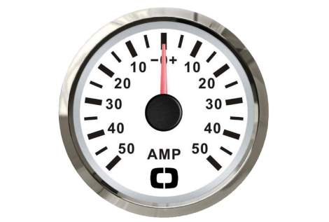 Amperometro con shunt 50 A bianco/lucida 