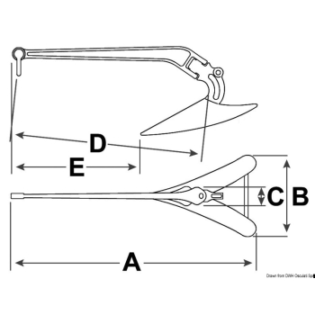 Ancora CQR acciaio galvanizzato 27 kg 