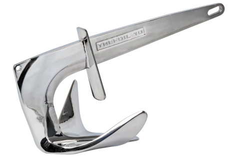 Ancora inox Trefoil 15 Kg con piastra 