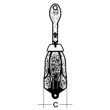 Ancora ombrello inox kg.0,70