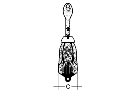 Trem Ancora Ombrello 1,5kg - Ormeggio Ed Ancoraggio | Nencini Sport
