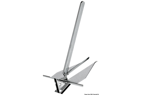 Ancora tipo Danforth inox 22 kg 