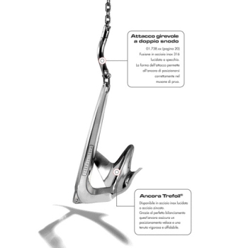Ancora Trefoil inox 5 kg 