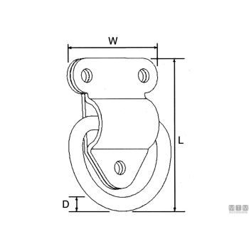 Anello su piastra 3f hd d6mm inox<