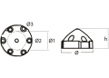 Anodo ogiva 6f max prop 3p d61mm zn