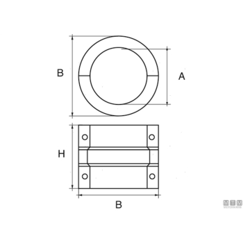 Anodo a collare alto per assi portaelica d100mm in zinco