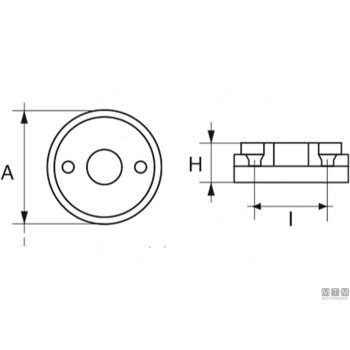 Anodo a collare per bow thruster vetus kgf 35/55 in zinco