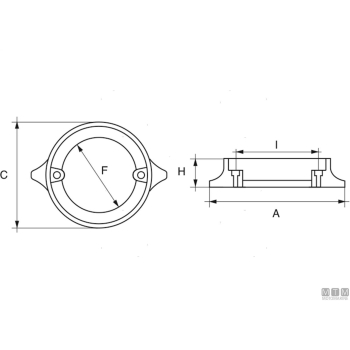 Anodo a collare per volvo duoprop in zinco