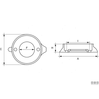 Anodo a collare per volvo saildrive l120mm