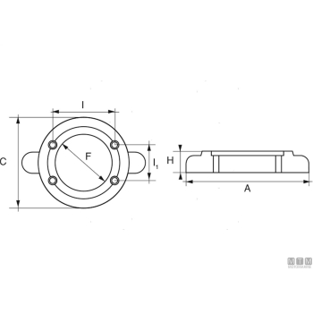 Anodo a collare per yanmar saildrive in zinco