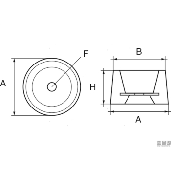 Anodo a flangia conica d78mm in zinco