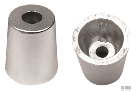 Anodo a ogiva d25mm in zinco