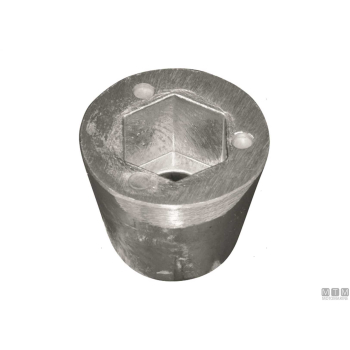 Anodo a ogiva esagonale incasso per bow thruster vetus in zinco