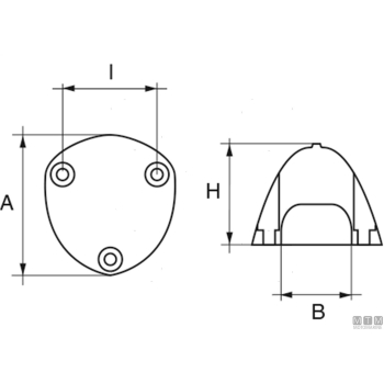 Anodo a ogiva per max prop 3p d72mm in zinco