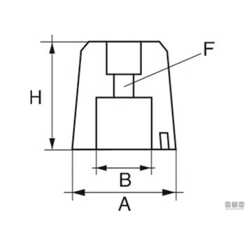 Anodo a ogiva per reggiani d30mm in zinco