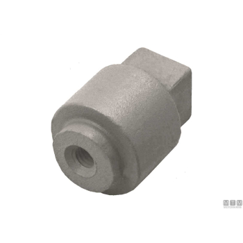 Anodo a piastra 2 fori per honda m6 8/20 in alluminio