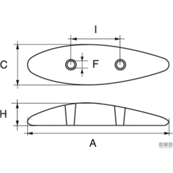 Anodo a piastra ovale ovin l140mm in zinco